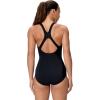 image:imageSpeedo Womens Swimsuit One Piece Powerflex Ultraback SolidOmbre BlackGrey