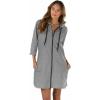 image:imageSpeedo Womens Hooded Aquatic Fitness Robe and CoverUp with Full Front ZipHeather Grey