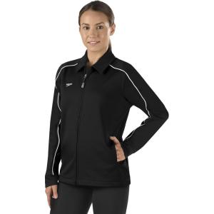 image:imageSpeedo Womens Jacket Full Zip Collard Streamline Team Warm UpSpeedo Black