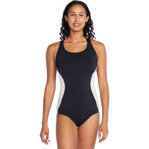 image:imageSpeedo Womens Swimsuit One Piece Powerflex Ultraback SolidIllusion Jet Black