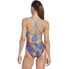 image:imageSpeedo Womens Swimsuit One Piece Endurance Turnz Tie Back PrintedBlue Lemonade