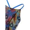 image:imageSpeedo Womens Swimsuit One Piece Endurance Turnz Tie Back PrintedBlue Lemonade