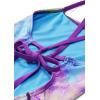 image:imageSpeedo Womens Swimsuit One Piece Endurance Turnz Tie Back PrintedDeep Ultramarine