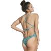 image:imageSpeedo Womens Swimsuit One Piece Endurance Turnz Tie Back PrintedHigh Neck Aqua