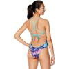 image:imageSpeedo Womens Swimsuit One Piece Endurance Turnz Tie Back PrintedHigh Neck Ombre Palm
