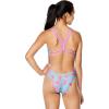 image:imageSpeedo womens Colorblock One Back 1pcFlamingo Dot