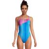 image:imageSpeedo Womens Swimsuit One Piece Endurance Turnz Tie Back PrintedBlue