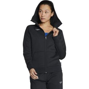 image:imageSpeedo Womens Sweatshirt Full Zip Hooded Jacket Team Warm UpSpeedo Black