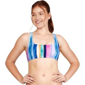 image:imageSpeedo Womens Swimsuit Bikini Top Adjustable Square NeckBikini TopRainbow Stripe