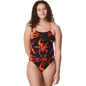 image:imageSpeedo Womens Swimsuit One Piece Endurance The One Printed Team ColorsReflected Speedo Orange