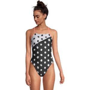 image:imageSpeedo Womens Swimsuit One Piece Endurance Turnz Tie Back PrintedSpeedo Black Dot