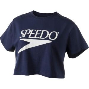 image:imageSpeedo womens Tshirt Short Sleeve Crew Neck Vintage CropSpeedo Navy