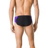 image:imageSpeedo Mens Poly Mesh Square Leg SwimsuitBlackPurple Spark