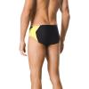 image:imageSpeedo Mens Poly Mesh Square Leg SwimsuitBlackYellow Spark