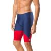 image:imageSpeedo Mens Swimsuit Jammer Endurance Splice Team Colors  Manufacturer DiscontinuedNavyRed Spark