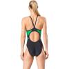 image:imageSpeedo Womens Swimsuit One Piece PowerFlex Flyback Solid Adult Team ColorsBlackGreen