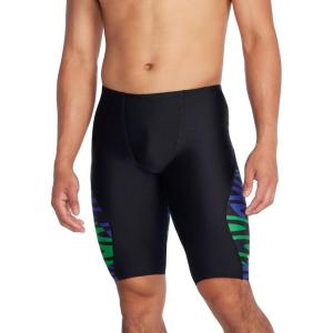 image:imageSpeedo Mens Swimsuit Jammer Endurance Splice Team Colors  Manufacturer DiscontinuedTeam Royal BlueBright Green