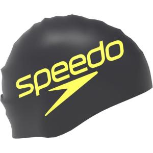 image:imageSpeedo Swim Cap SiliconeBlack Stacked Logo