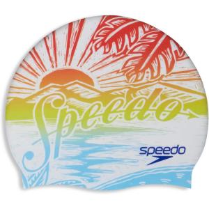 image:imageSpeedo Swim Cap SiliconeVolcanic Orange Speedo Sunset