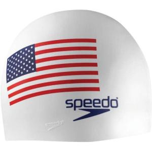 image:imageSpeedo Swim Cap SiliconeWhite Flag
