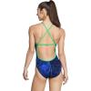 image:imageSpeedo Womens Swimsuit One Piece ProLT Cross Back Printed Adult Team ColorsEmerging BlueGreen
