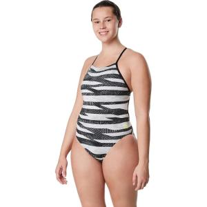 image:imageSpeedo Womens Swimsuit One Piece ProLT Cross Back Printed Adult Team ColorsContort Speedo BlackWhite