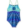 image:imageSpeedo Girls Swimsuit One Piece Thin StrapsBlue HarmonyLime