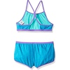 image:imageSpeedo Girls Swimsuit Two Piece Bikini Boy Short SetDigi Zig Zag Cyan