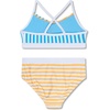 image:imageSpeedo Girls Swimsuit Two Piece Bikini SetMariner Stripe Mandarin