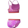 image:imageSpeedo Girls Swimsuit Two Piece Bikini SetNeon Violet Wavy Daisy