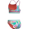 image:imageSpeedo Girls Swimsuit Two Piece Bikini SetSixties Garden Pink Lemonade