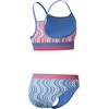 image:imageSpeedo Girls Swimsuit Two Piece Bikini SetWavy Stripe Periwinkle Blue