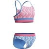 image:imageSpeedo Girls Swimsuit Two Piece Bikini SetWavy Stripe Periwinkle Blue