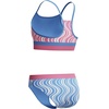 image:imageSpeedo Girls Swimsuit Two Piece Bikini SetWavy Stripe Periwinkle Blue