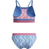 image:imageSpeedo Girls Swimsuit Two Piece Bikini SetWavy Stripe Periwinkle Blue