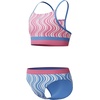 image:imageSpeedo Girls Swimsuit Two Piece Bikini SetWavy Stripe Periwinkle Blue