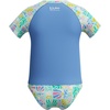 image:imageSpeedo Girls Uv Swim Shirt Short Sleeve Rashguard SetSummer Stamp Periwinkle Blue