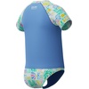 image:imageSpeedo Girls Uv Swim Shirt Short Sleeve Rashguard SetSummer Stamp Periwinkle Blue