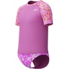 image:imageSpeedo Girls Uv Swim Shirt Short Sleeve Rashguard SetWavy Daisy