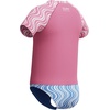 image:imageSpeedo Girls Uv Swim Shirt Short Sleeve Rashguard SetWavy Stripe Pink LemonadePeriwinkle Blue