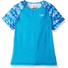 image:imageSpeedo Girls Printed Short Sleeve Rash Guard ShirtLavender Purple