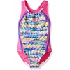 image:imageSpeedo Girls Swimsuit One Piece Thick Strap Racer Back PrintedDiscontinuedPink