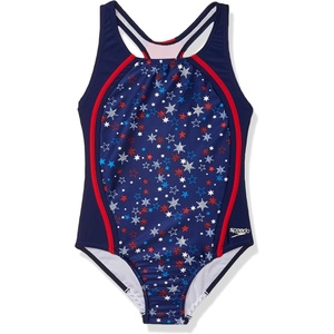 image:imageSpeedo Girls Printed Sport SpliceRedWhiteBlue Splice