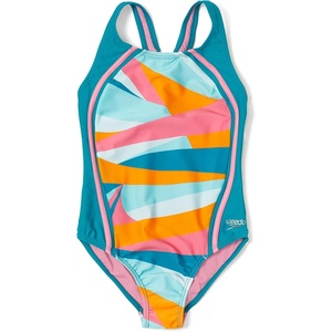image:imageSpeedo Girls Printed Sport SpliceWavy Enamal Blue Splice