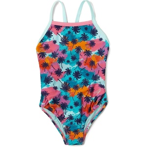 image:imageSpeedo Girls Swimsuit One Piece Thin StrapsPalm Aqua Splash
