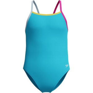 image:imageSpeedo Girls Swimsuit One Piece Thin StrapsPicton Blue