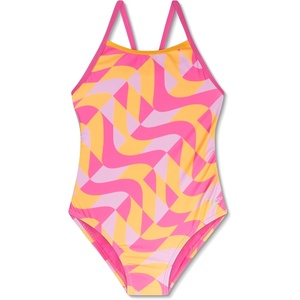 image:imageSpeedo Girls Swimsuit One Piece Thin StrapsSliced Geo