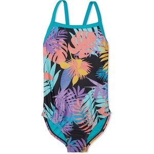 image:imageSpeedo Girls Swimsuit One Piece Thin StrapsTropical Stamp
