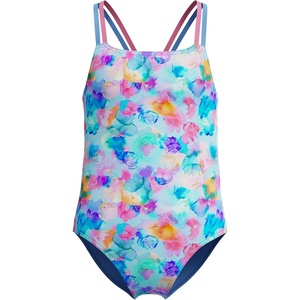 image:imageSpeedo Girls Swimsuit One Piece Thin StrapsWatercolor Garden