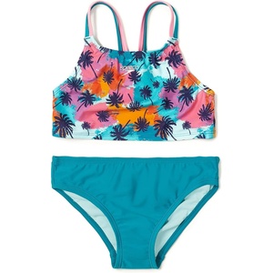 image:imageSpeedo Girls Swimsuit Two Piece Bikini SetPalm Aqua Splash